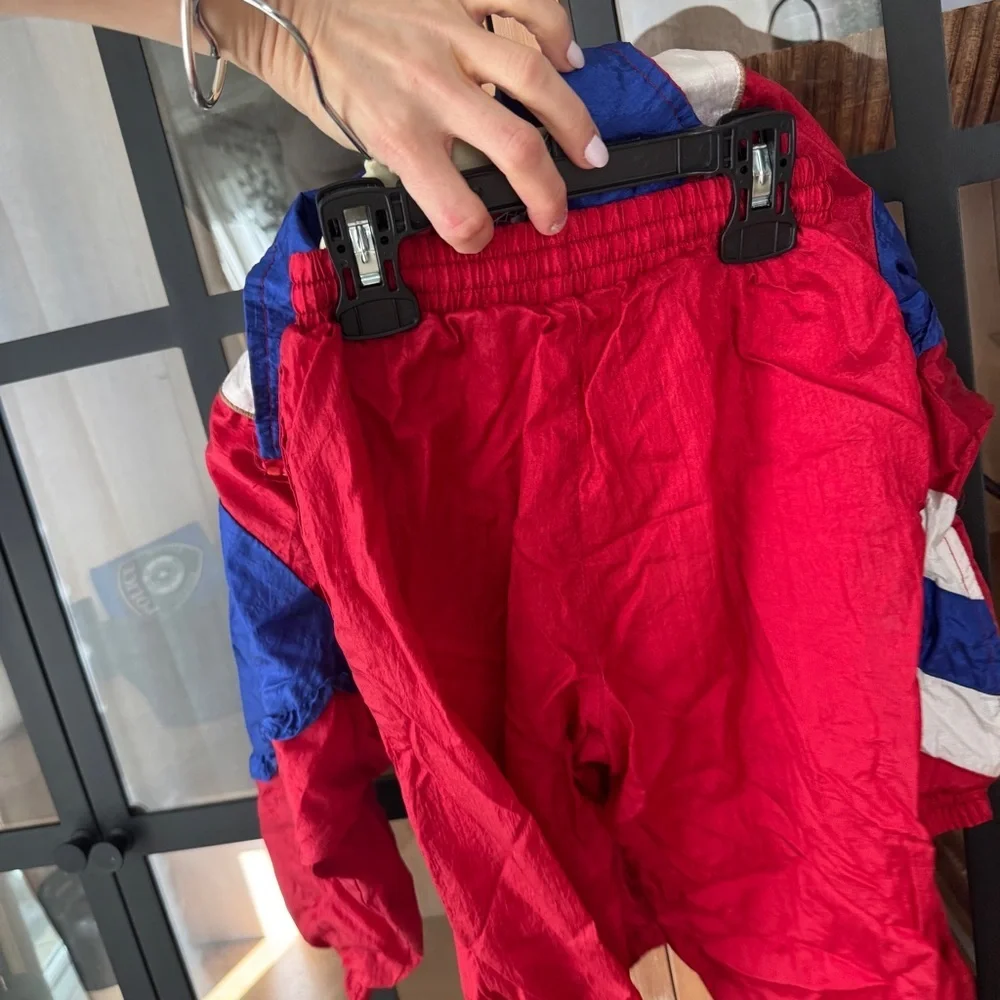 Vintage 80s sweatsuit jacket windbreaker pants stars USA zip up americsn toddler